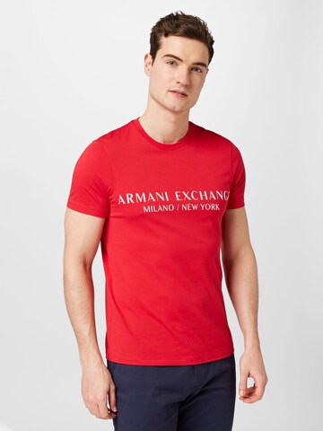 ARMANI EXCHANGE Regular Fit Bluser & t-shirts i rød: forside