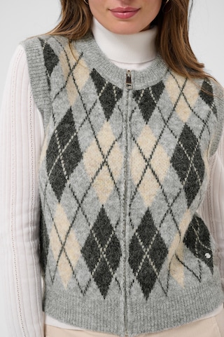 Cream Vest 'Mirea' in Grey