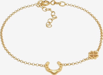 Nenalina Armband Hufeisen, Kleeblatt in Gold