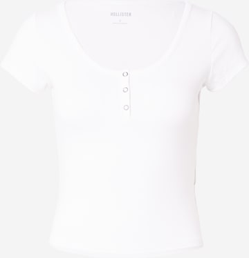 Tricou de la HOLLISTER pe alb: față