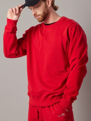 OWN Off With Nature - Sudadera 'Felpa Felpata Girocollo' en rojo