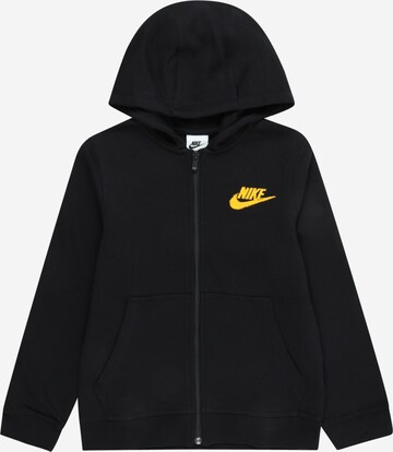 Nike Sportswear - Sudadera con cremallera en negro: frente