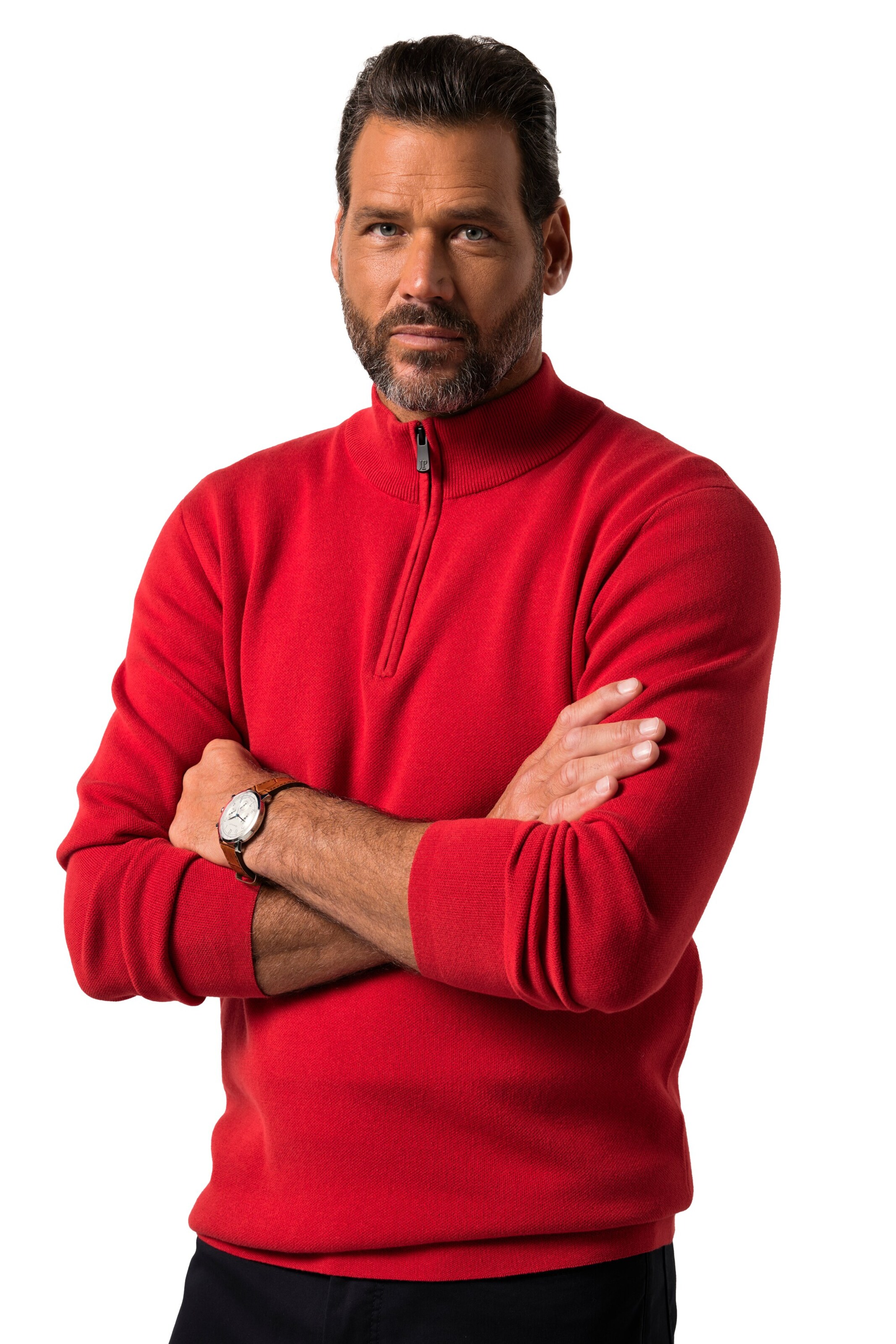 JP1880 Trui in Rood: voorkant