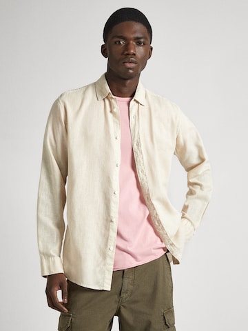 Pepe Jeans Regular Fit Hemd 'PAYTTON' in Beige: predná strana