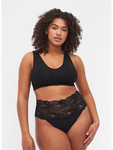 Devoted by Zizzi Thong 'Lcara' in Black: front