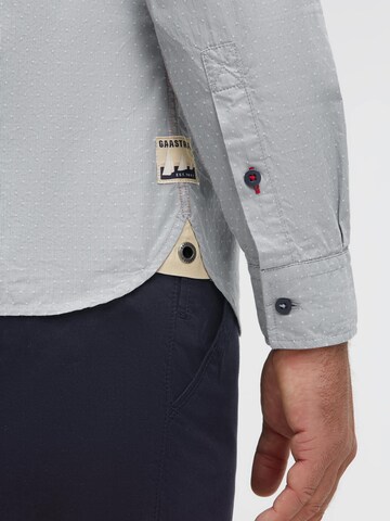 Gaastra Regular Fit Langarmhemd mit Dobby-Webstruktur in Blau