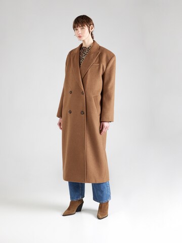 TOPSHOP Between-seasons coat in Beige: front
