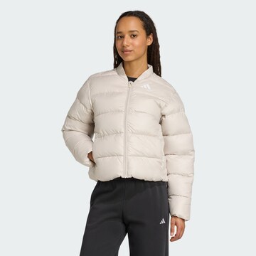 Veste de sport 'Essentials' ADIDAS SPORTSWEAR en beige : devant