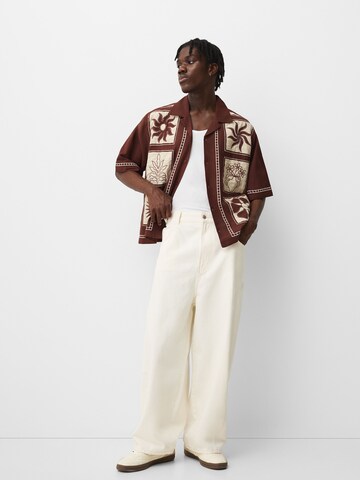 Bershka Comfort Fit Hemd in Rot