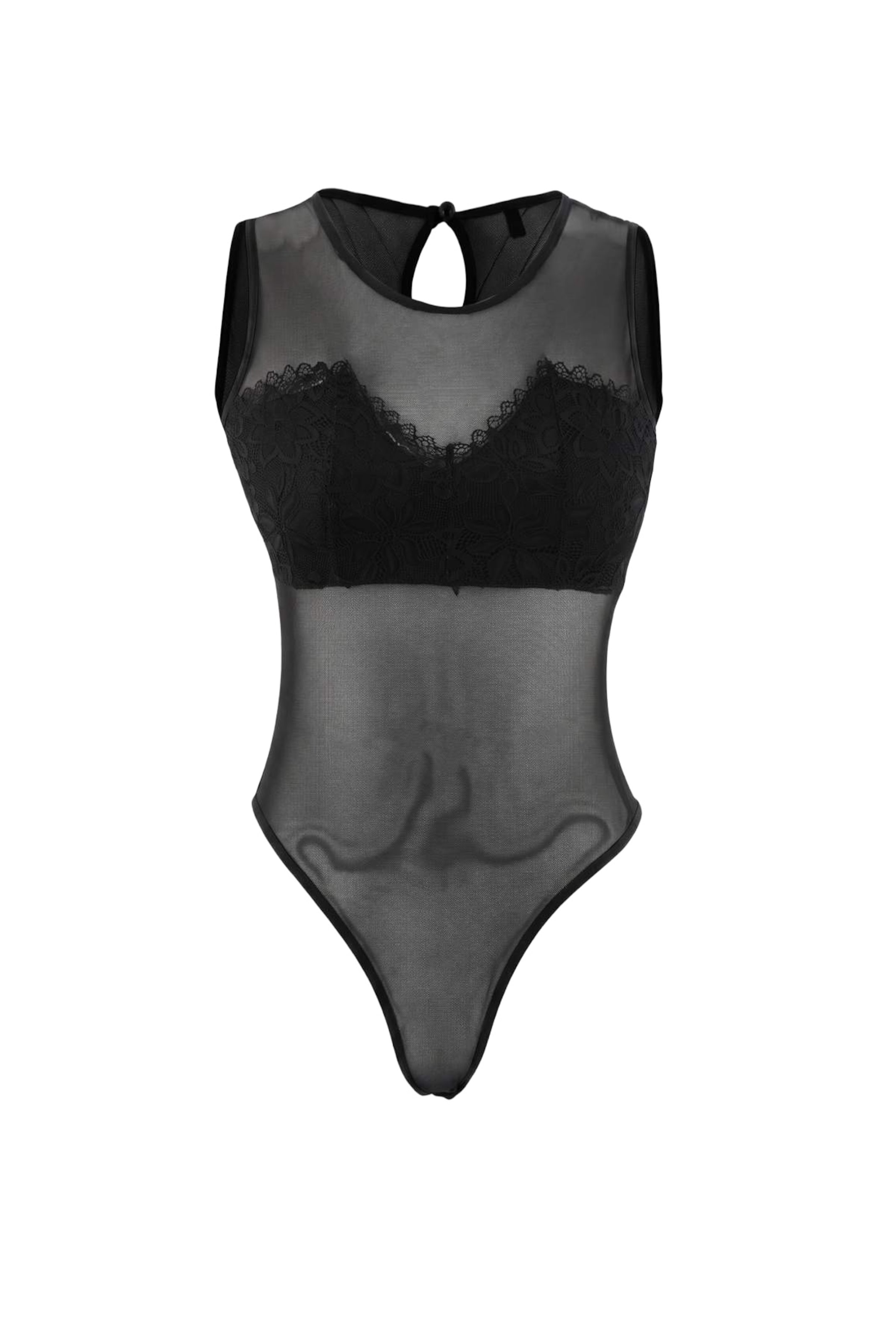 Trendyol - Body camiseta en negro: frente