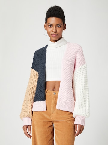 florence by mills exclusive for ABOUT YOU Knit Cardigan 'Jasmine' in Mixed colors: front