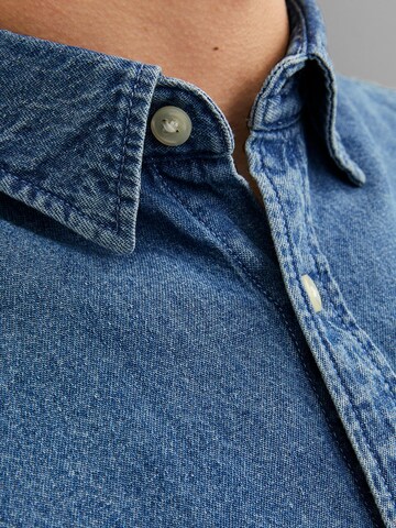 JACK & JONES Regular fit Button Up Shirt 'TEXAS' in Blue