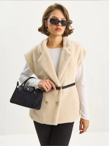 Gilet in maglia di Bianco Lucci in beige