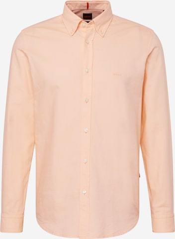 BOSS Orange Button Up Shirt 'Rickert' in Orange: front