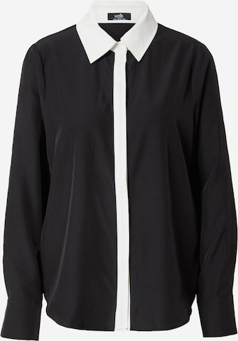 Wallis Curve Blouse in Black: front