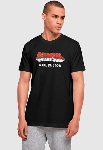 ABSOLUTE CULT Shirt 'Deadpool - Aka Wade Wilson' in Zwart: voorkant