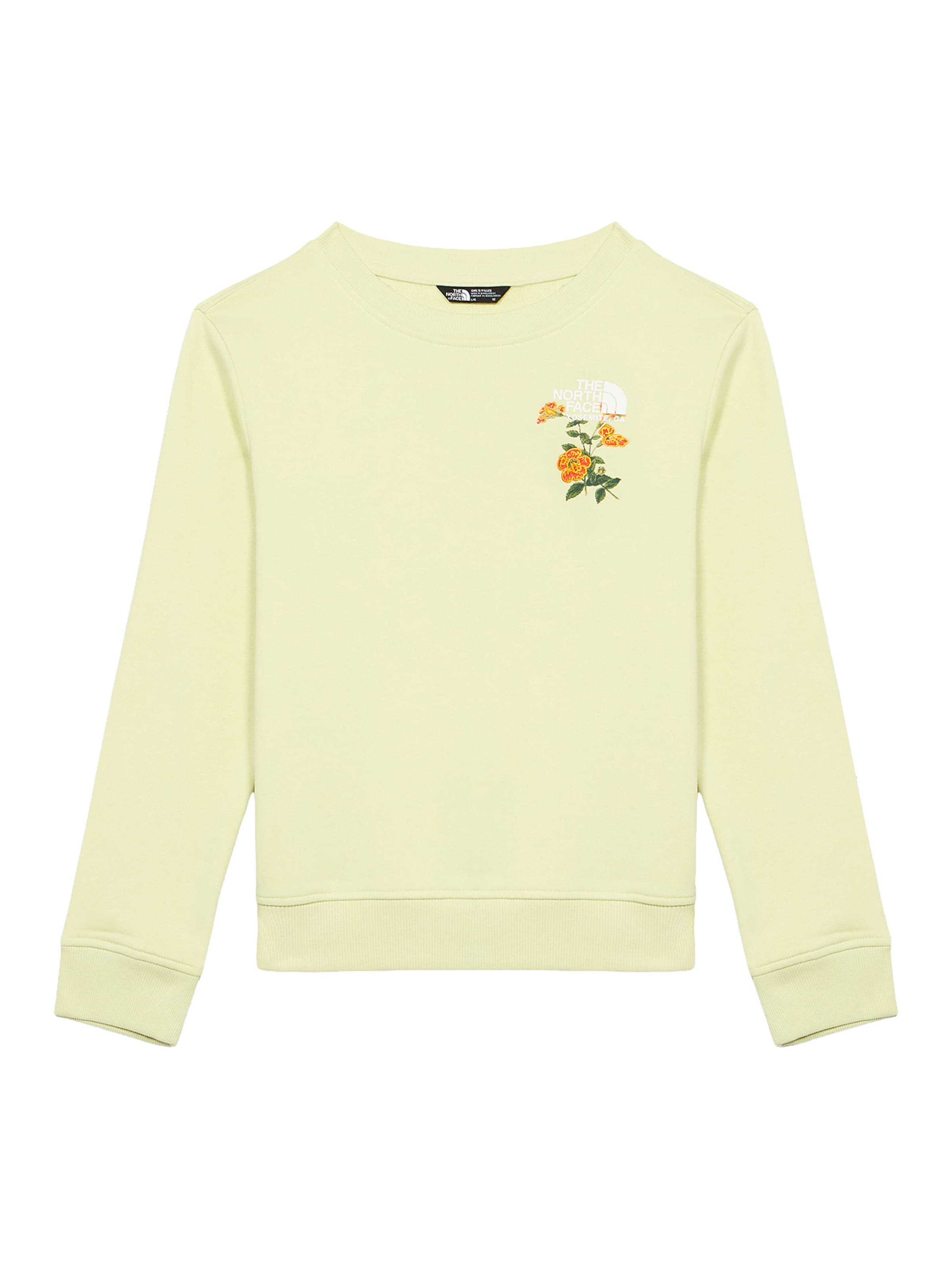 THE NORTH FACE Αθλητική μπλούζα φούτερ 'FLORA' σε κίτρινο: μπροστά