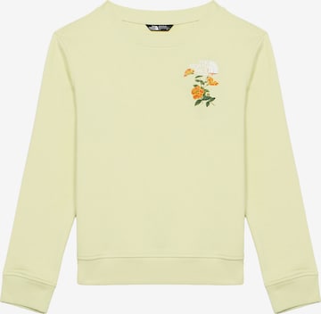 THE NORTH FACE Urheilullinen collegepaita 'FLORA' värissä keltainen: etupuoli