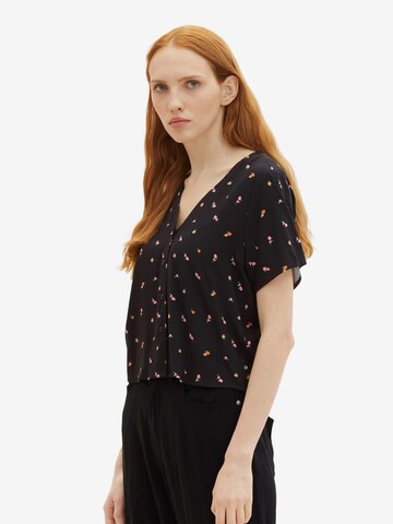 TOM TAILOR DENIM Blouse in Black: front