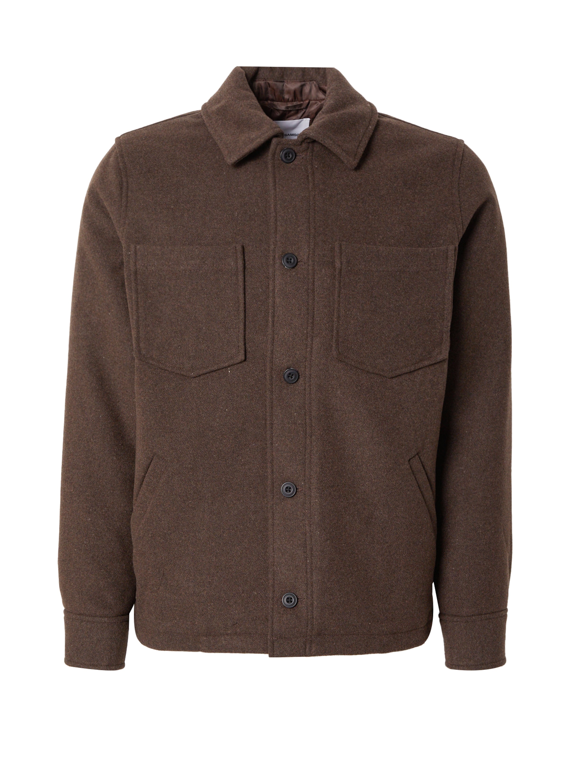 brūns Samsøe Samsøe Starpsezonu jaka 'PALLY': no priekšpuses