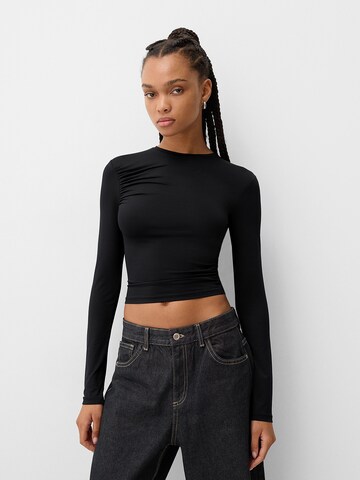 Bershka Tričko - Čierna: predná strana