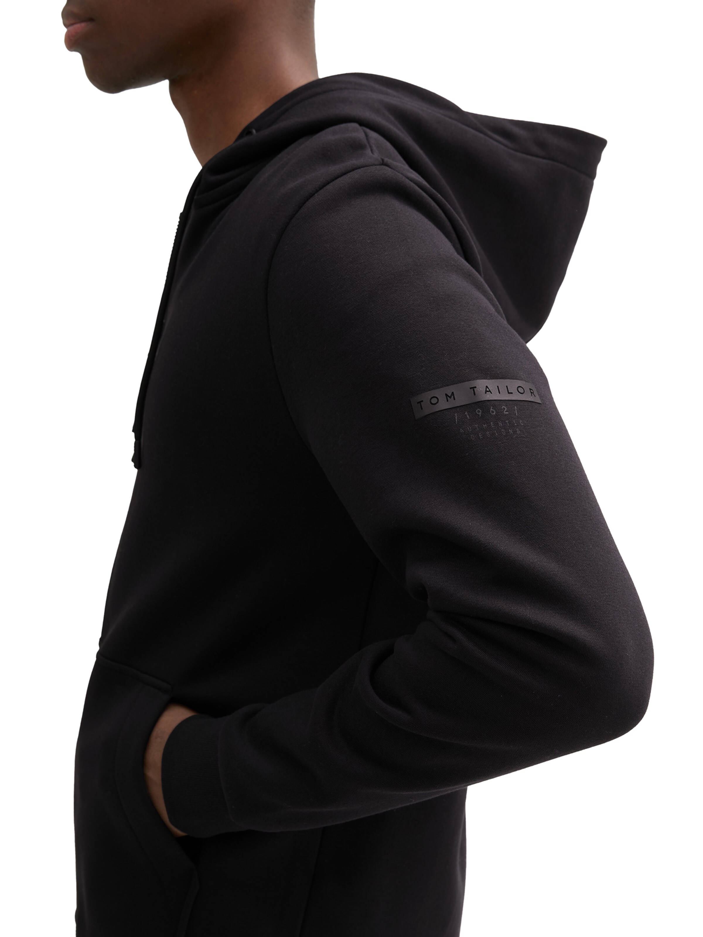 Veste de survêtement TOM TAILOR en noir