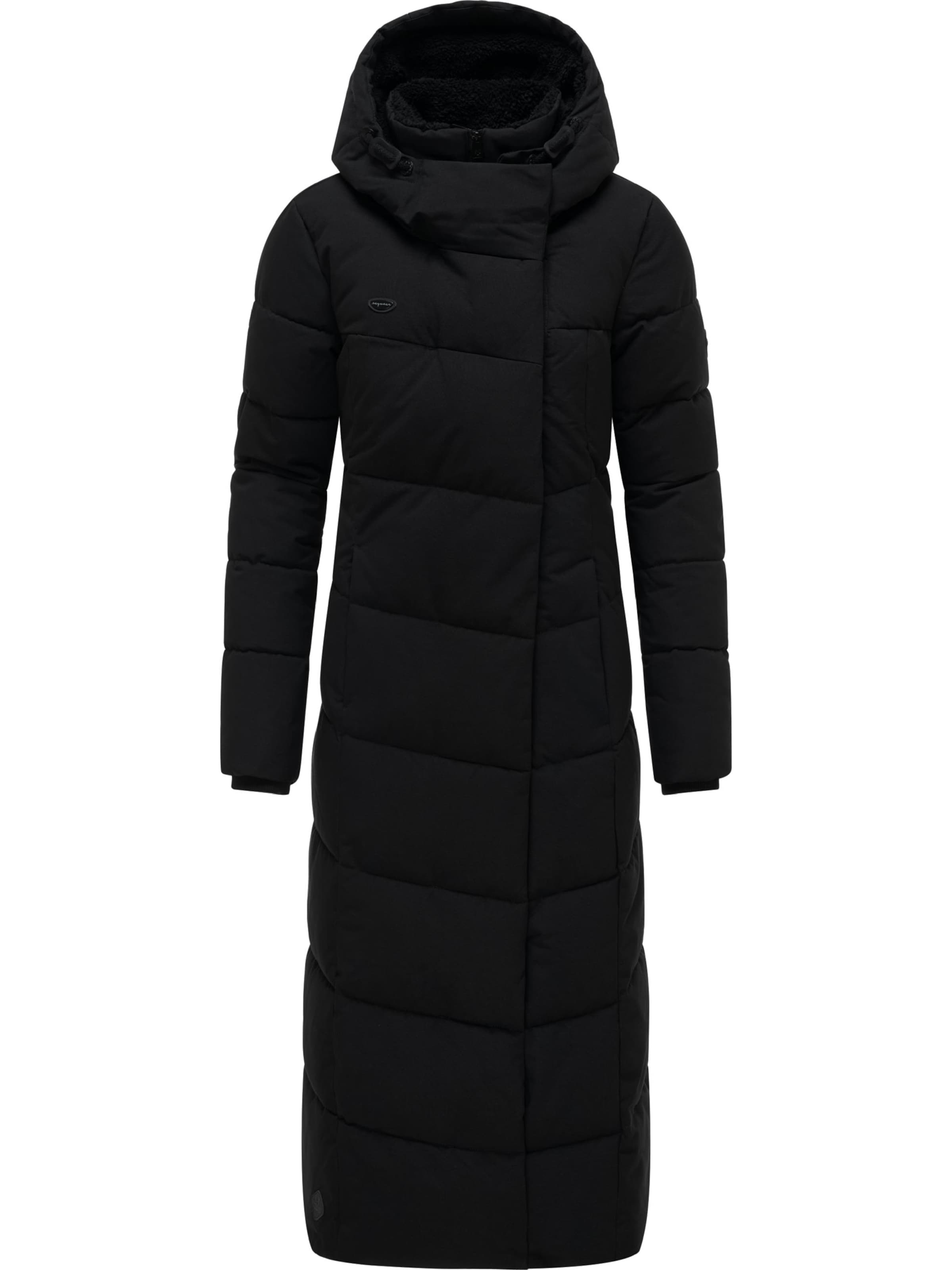 Ragwear Wintermantel 'Pavla' in Schwarz: Vorderseite