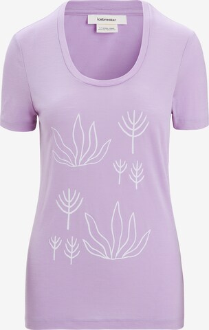 T-shirt fonctionnel 'Tech Lite II Fresh Growth' ICEBREAKER en violet : devant