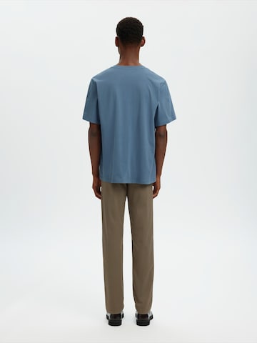 SELECTED Футболка 'SLHASPEN' в Синий