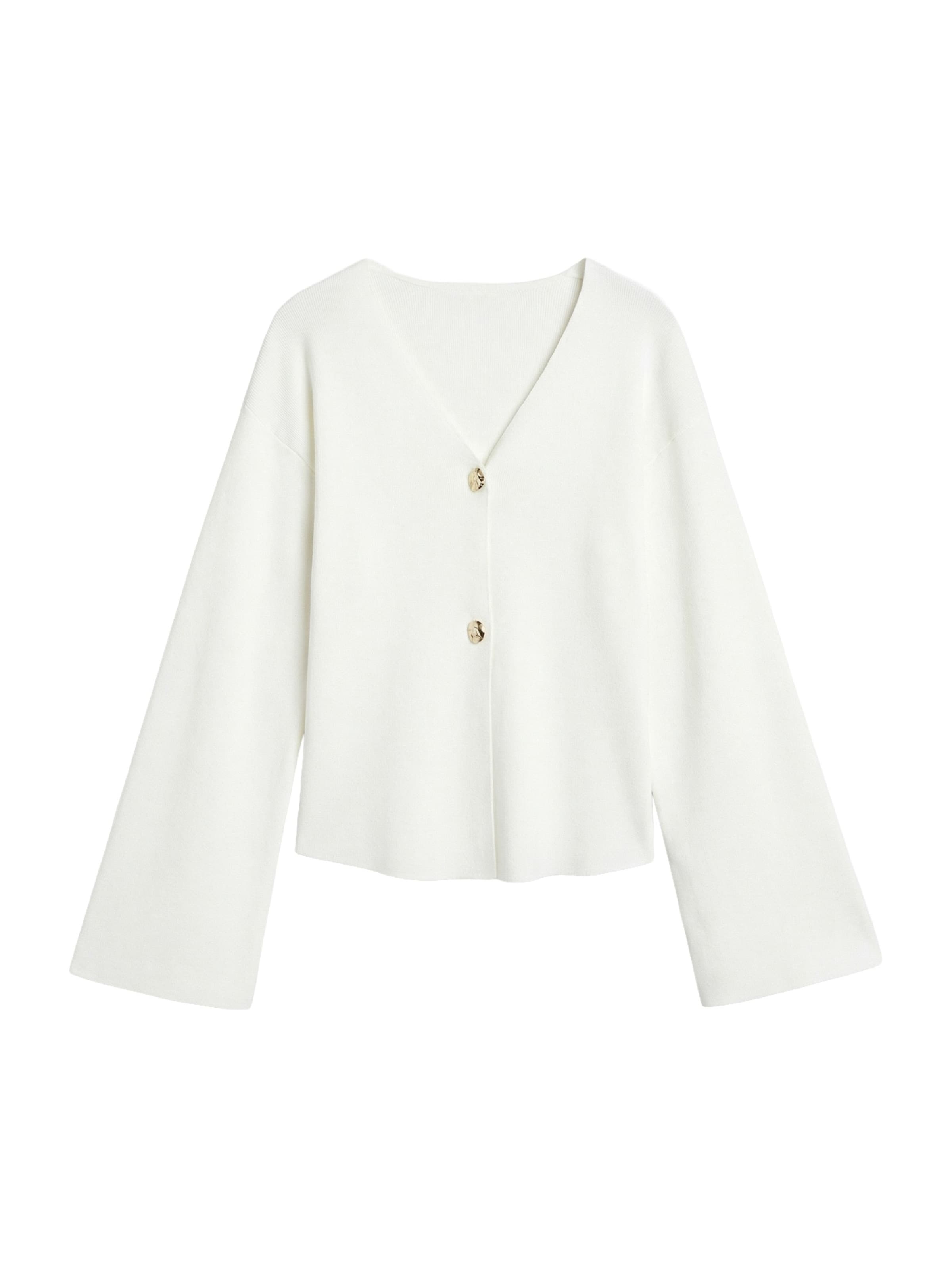 VERO MODA Knit Cardigan 'VMSUSANNE' in White: front