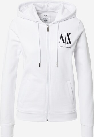 ARMANI EXCHANGE Sweatjacke '8NYM22' in Weiß: predná strana