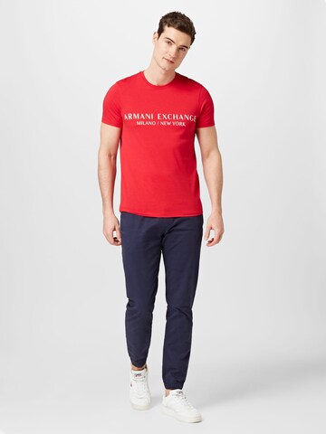 Regular fit Tricou de la ARMANI EXCHANGE pe roșu