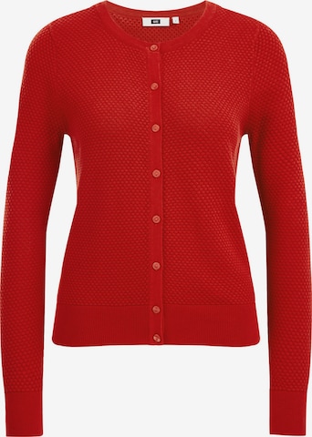 WE Fashion Knit cardigan in Red: front