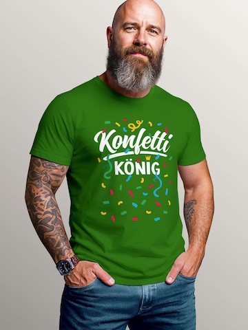 MoonWorks Shirt 'Konfetti König' in Green: front