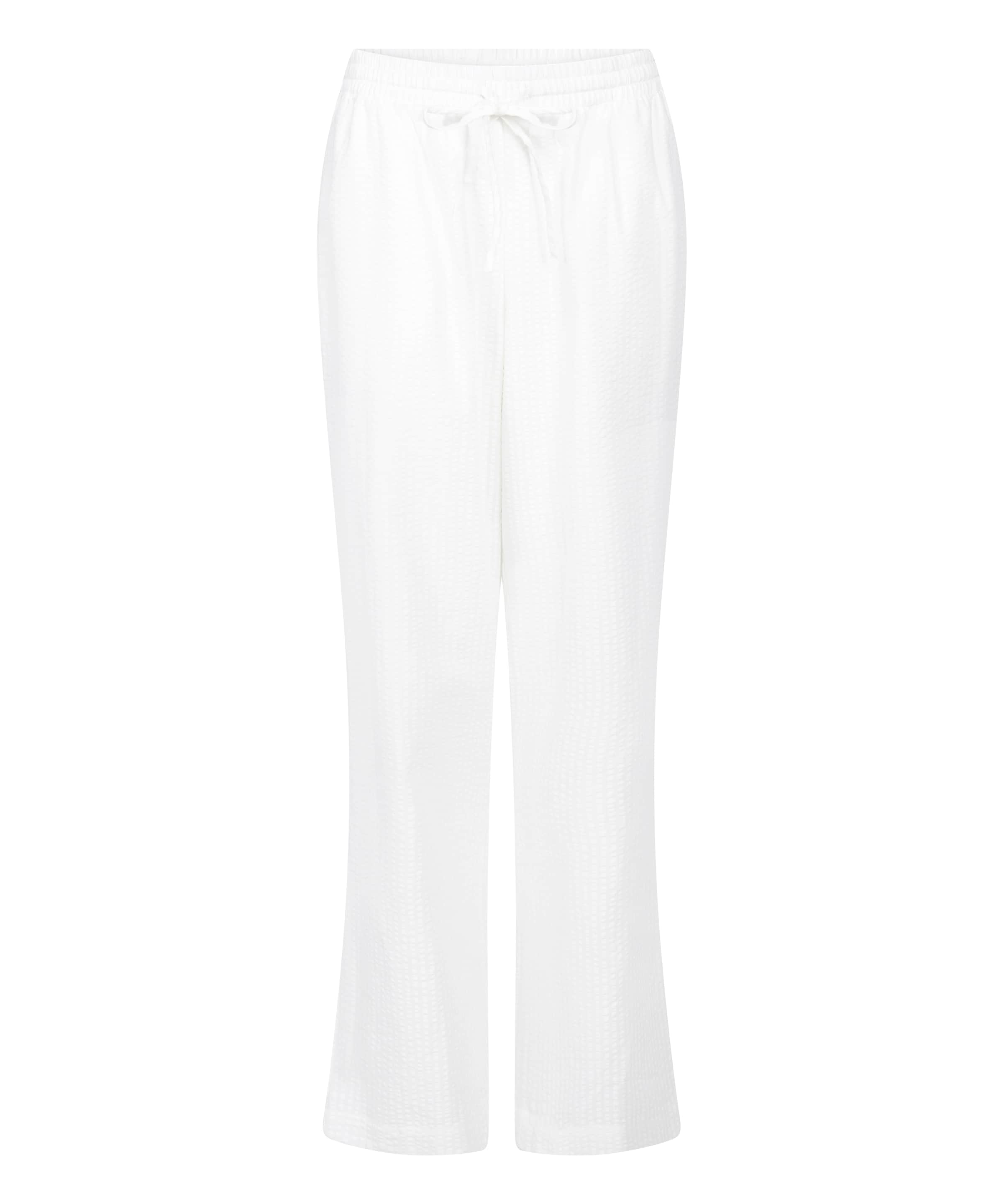 Hunkemöller Pyjamabroek in Wit: voorkant