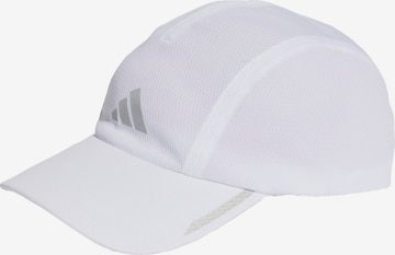 ADIDAS PERFORMANCE Спортна шапка 'Aeroready Four-Panel Mesh' в бяло: отпред