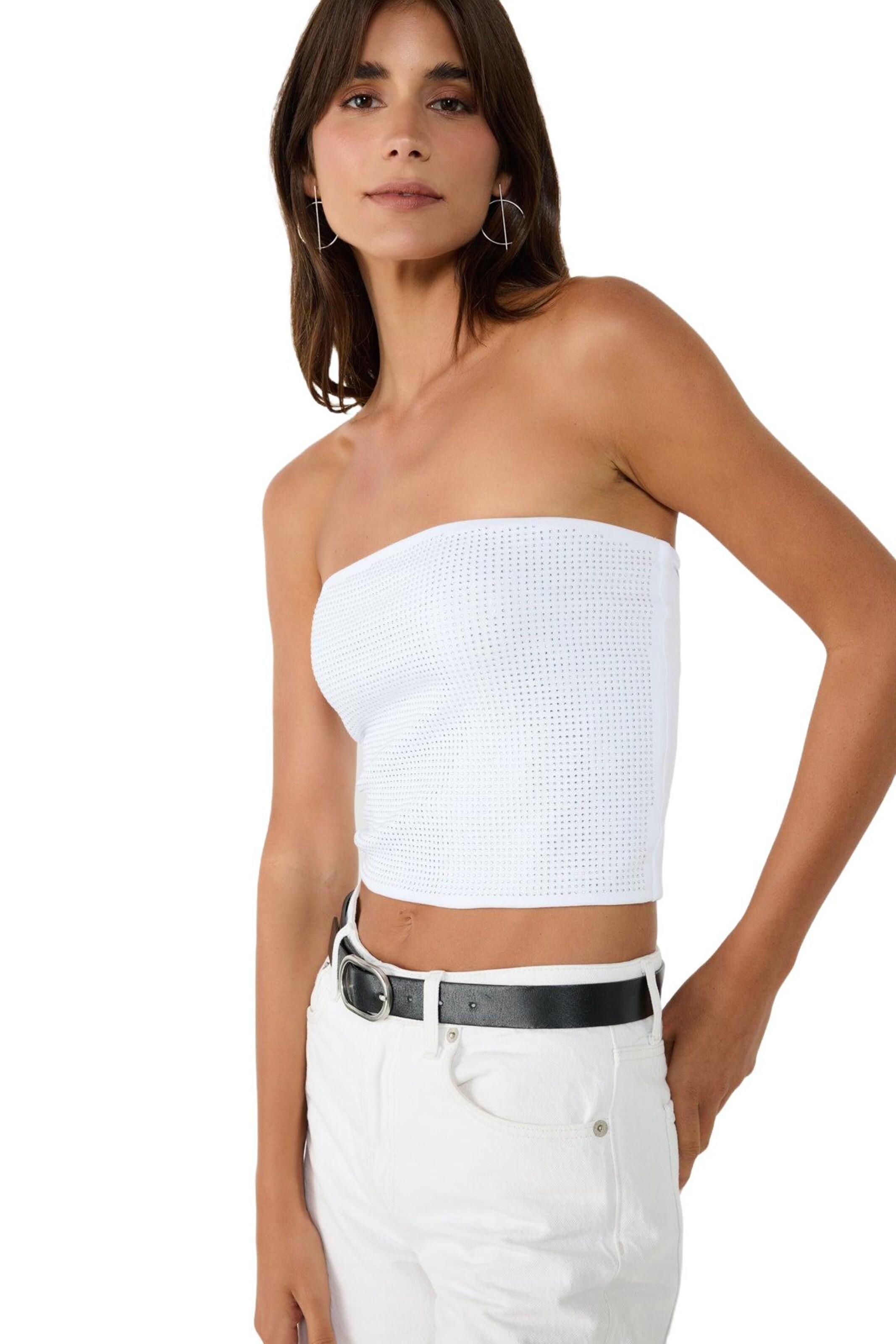 No Matter What Top in Weiß