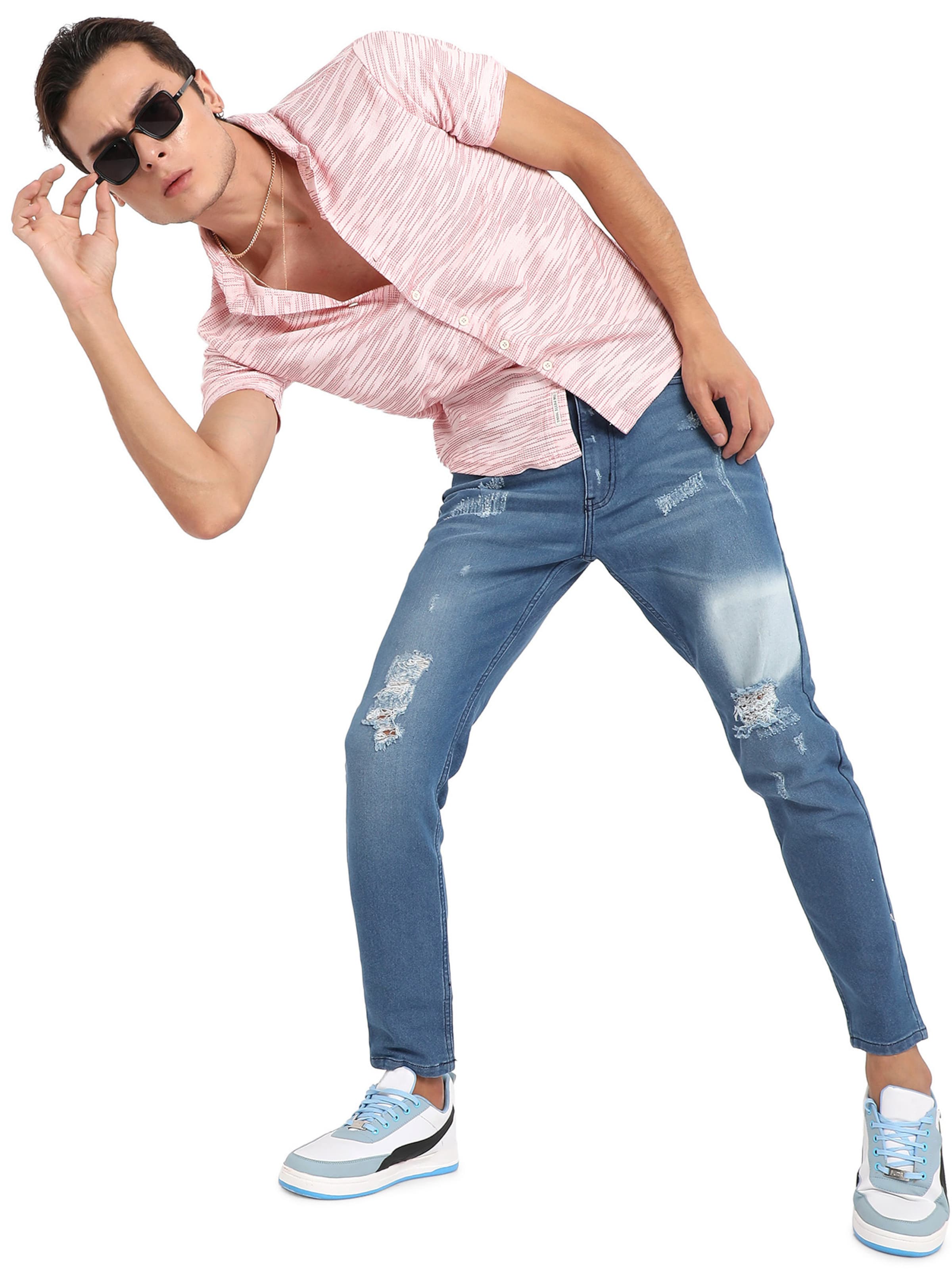 Campus Sutra Regular Fit Skjorte ' Jasiah ' i pink