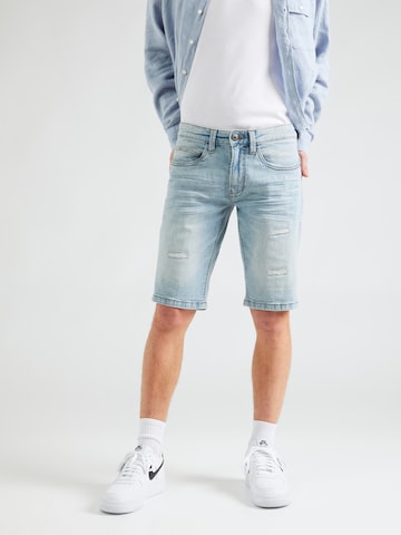 Regular Jeans 'Kaden Holes' de la INDICODE JEANS pe albastru: față
