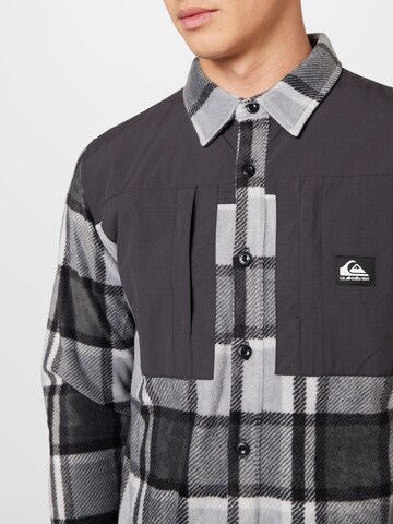 QUIKSILVER Regular fit Athletic Button Up Shirt 'North Seas' in Grey