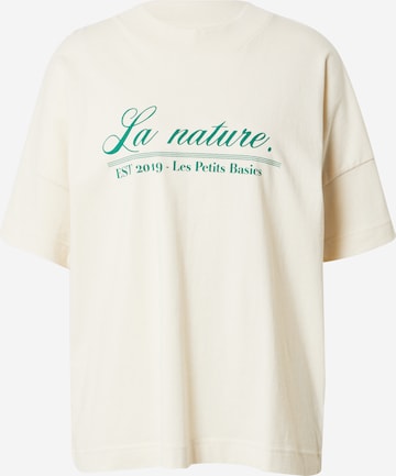 T-shirt Les Petits Basics en beige : devant