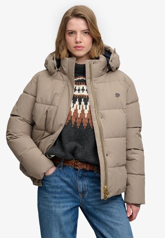Superdry & Co Tussenjas in Bruin: voorkant