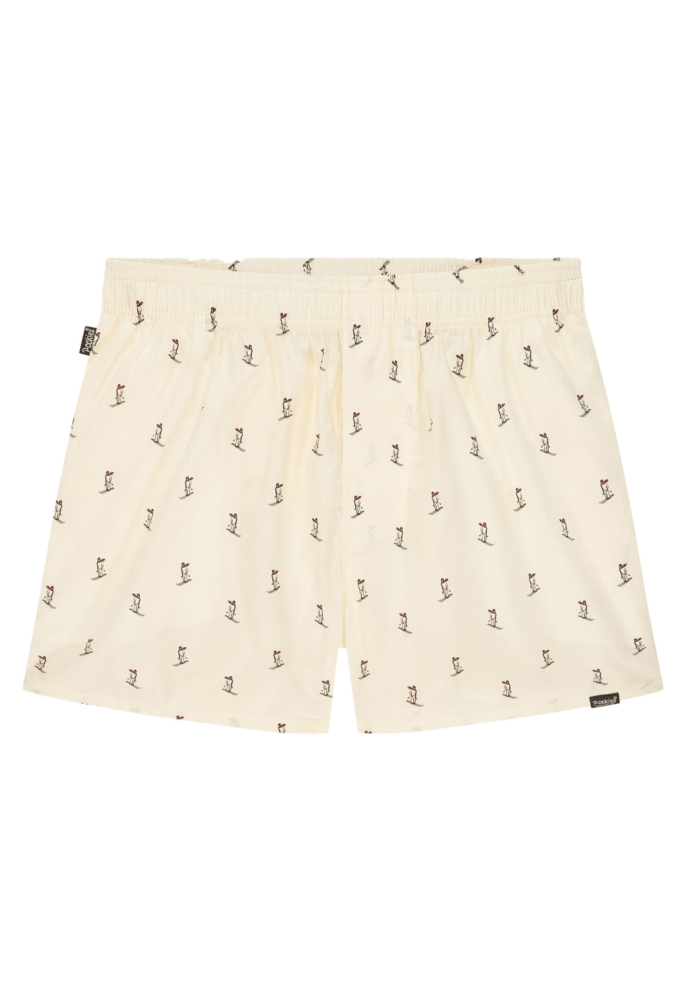 Boxers 'Ski Man' Pockies en blanc : devant
