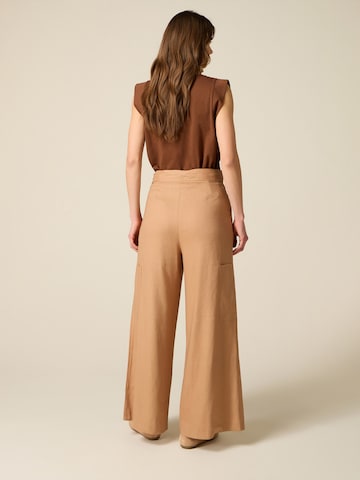 oltre - Ropa ancha Pantalón en beige
