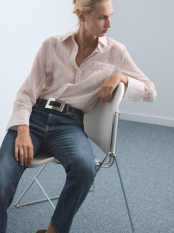 MANGO Slimfit Jeans 'DELIA' in Blauw