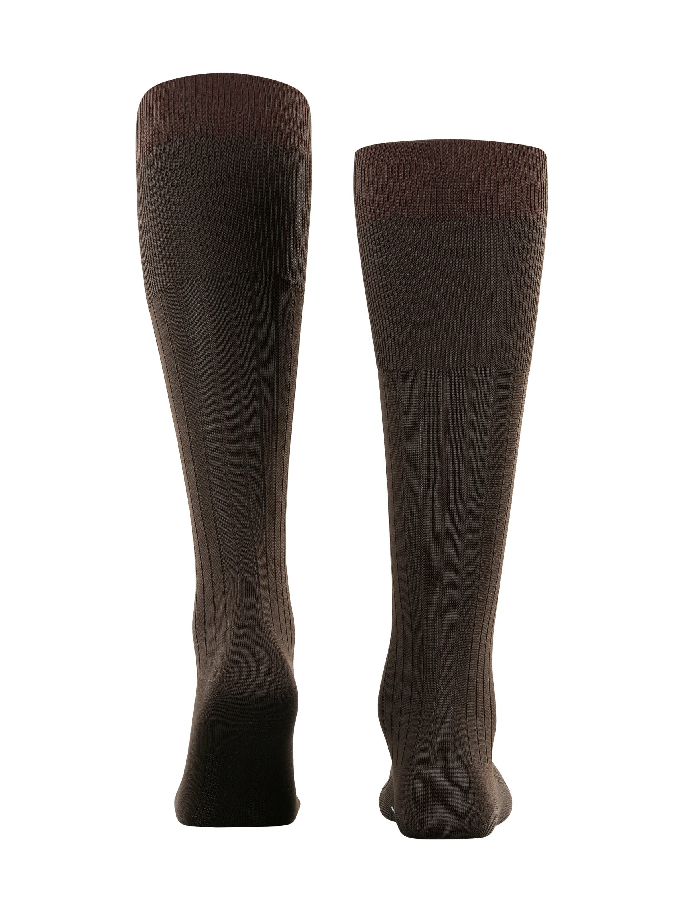 FALKE Knee High Socks 'Milano' in Brown