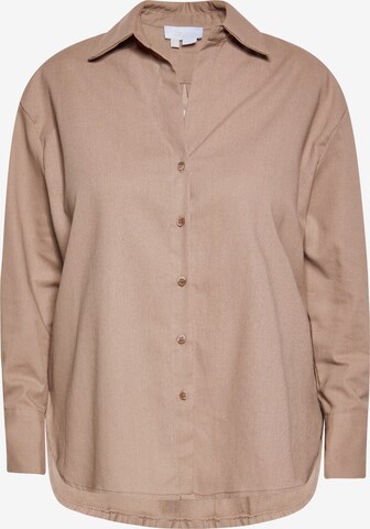 usha WHITE LABEL Blouse in Beige: voorkant