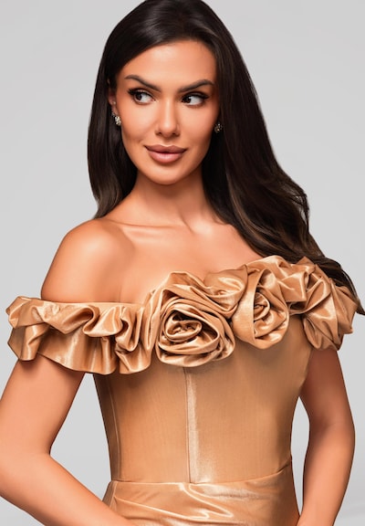 Ombre Avondjurk 'Dorotea' in de kleur Goud, Productweergave