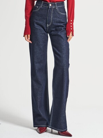 IT'S BASIC Regular Jeans 'Straight High Rise Jeans' in Blauw