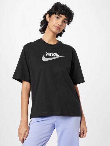 Nike Sportswear Shirt in Zwart: voorkant